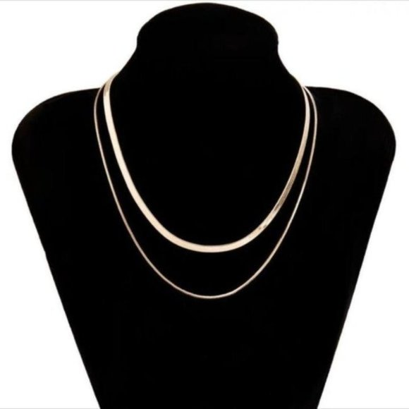 18k Gold plated Boho Double Layer Necklace - Picture 7 of 7